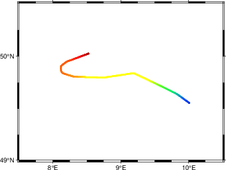 绘制颜色渐变的线段