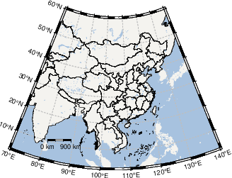 绘制中国及邻国国界