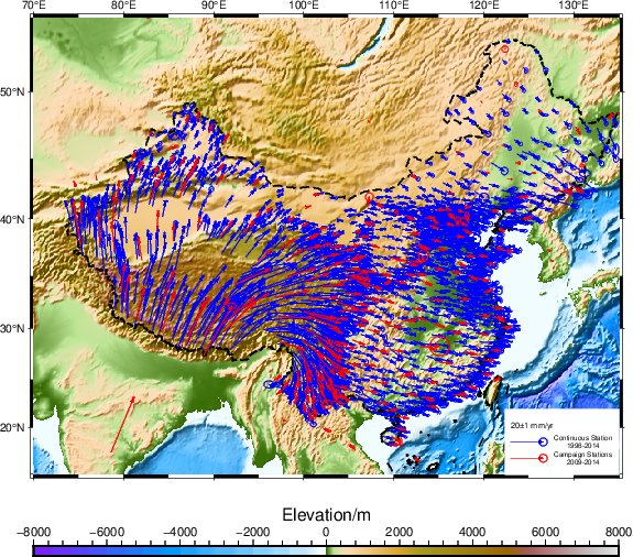 绘制 GPS 速度场