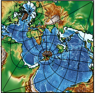 绘制Spilhaus投影底图