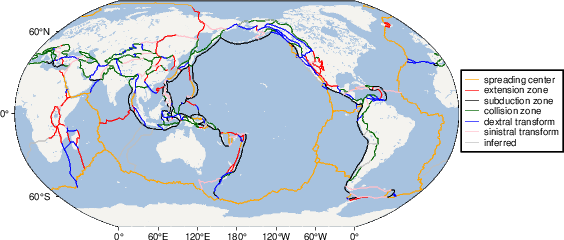 global_tectonics: 全球板块边界分类数据