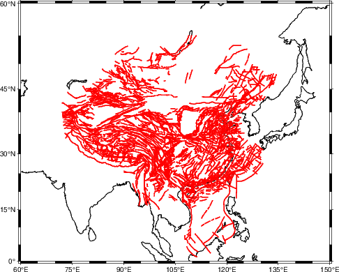 CN-faults: 中国断层数据